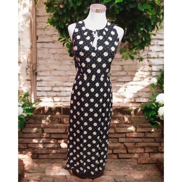 Maison Jules Ditsy Floral Midi Dress Boho Chic Size Small - Picture 1 of 10